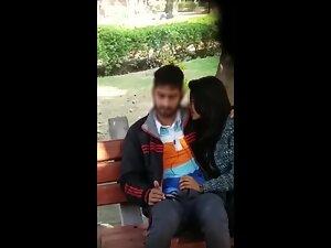 Blowjob in park gets interrupted when people pass by Picture 8