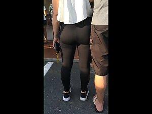 Checking her ass while she hugs her tall boyfriend Picture 7