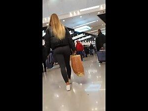 Athletic looking blonde bends over a lot Picture 8