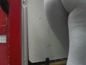 Voyeur follows perfect young ass in bus Picture 6