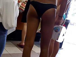 Hot teen friends in a shop by the beach Picture 8