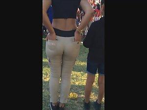 Sexy latina's ass in the city park Picture 4