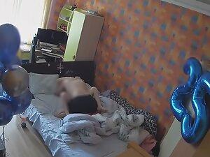 Hidden cam caught sex after her birthday party Picture 1