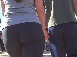 Milf with big saggy ass in black tights Picture 8