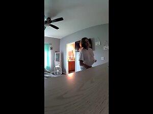 Spying on stepsister's new big boobs Picture 1