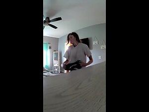 Spying on stepsister's new big boobs Picture 4