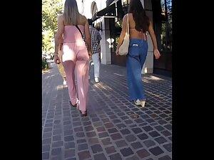 Classy and sexy in her pink pants Picture 2
