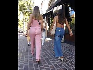 Classy and sexy in her pink pants Picture 3
