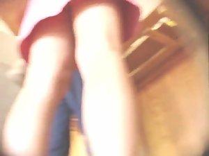 Perky ass under a pink short skirt Picture 8