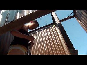 Chubby chick peeped in the beach cabin Picture 7