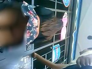 Yellow thong of a sexy teen girl Picture 1