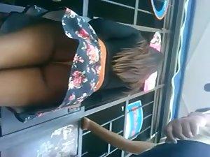 Yellow thong of a sexy teen girl Picture 4