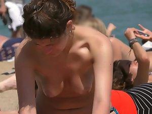Arguably the finest topless tits on the beach Picture 4