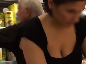 Nurturing breasts get spied in a store Picture 7