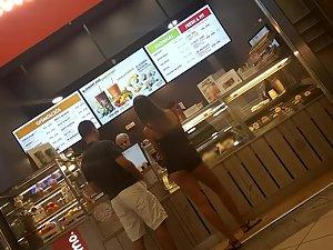 Voyeur follows fit young couple in shopping mall Picture 5