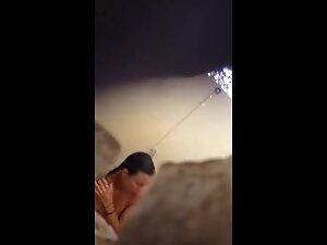 Spying on yummy tits with tan lines in shower Picture 4