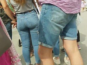 Sweetest little ass in crowd of people Picture 7