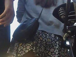 Hot accidental nudity caused by bicycle Picture 8