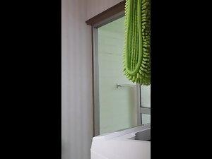 Hidden cam caught a beautiful fluffy hairy pussy Picture 3