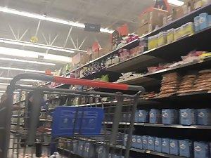 Big booty of a fine black girl in supermarket Picture 6