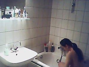 Sweet naked daughter in the bathroom Picture 6