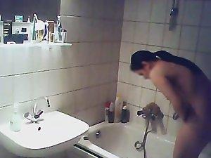 Sweet naked daughter in the bathroom Picture 8