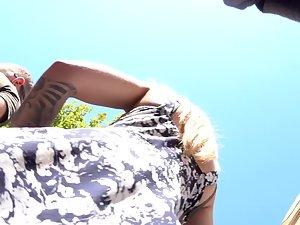 Exciting ass and thong in hot upskirt Picture 1