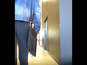 Ass looks yummy even in cheap leggings Picture 1