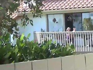 Neighbor girl's panties from her balcony Picture 6