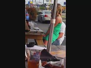 Naive couple trying sex in coffee bar Picture 8