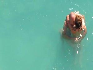 Horny couple in the water got caught Picture 7