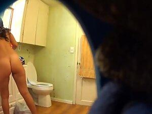 Spying on latina's hairy pussy in bathroom Picture 8