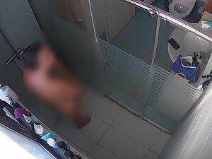 Fuckable busty milf caught by hidden cam in shower Picture 4