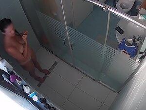 Fuckable busty milf caught by hidden cam in shower Picture 5