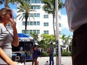 Sexy hottie in a very tight dress Picture 5