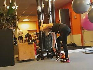 Spying on fit blonde exercising her ass Picture 8