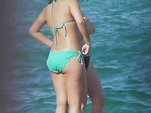 Hot teen girl having fun on the beach Picture 3