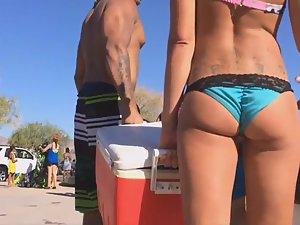 Close to sexy girls by the river