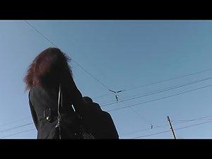 Pantyhose and lace panties upskirt Picture 4