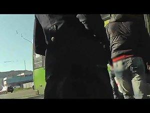 Pantyhose and lace panties upskirt Picture 7