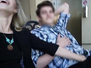 Milf teases her younger boyfriend in public Picture 3