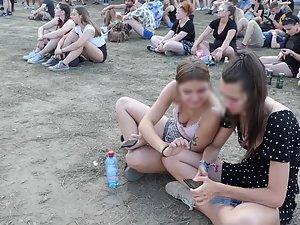 Sweet tits of girl with dog tattoo on her arm Picture 1