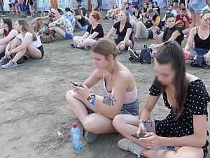 Sweet tits of girl with dog tattoo on her arm Picture 3