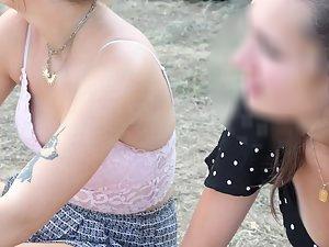 Sweet tits of girl with dog tattoo on her arm Picture 6