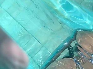 Swimming around a girl to videotape her crotch Picture 8