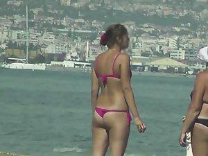 Shameless milf in thong bikini Picture 8