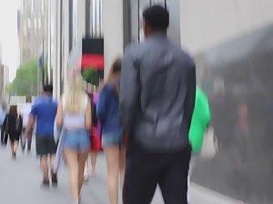 Cheeky girl followed because of shorts Picture 3