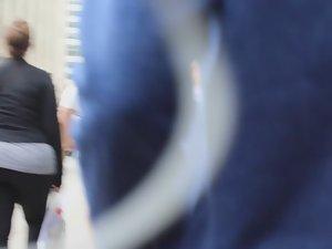 Cheeky girl followed because of shorts Picture 5