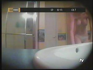 Teen girl showering in the bathroom Picture 8