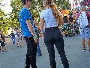 Boyfriend keeps a hand on hot girlfriend all the time Picture 3